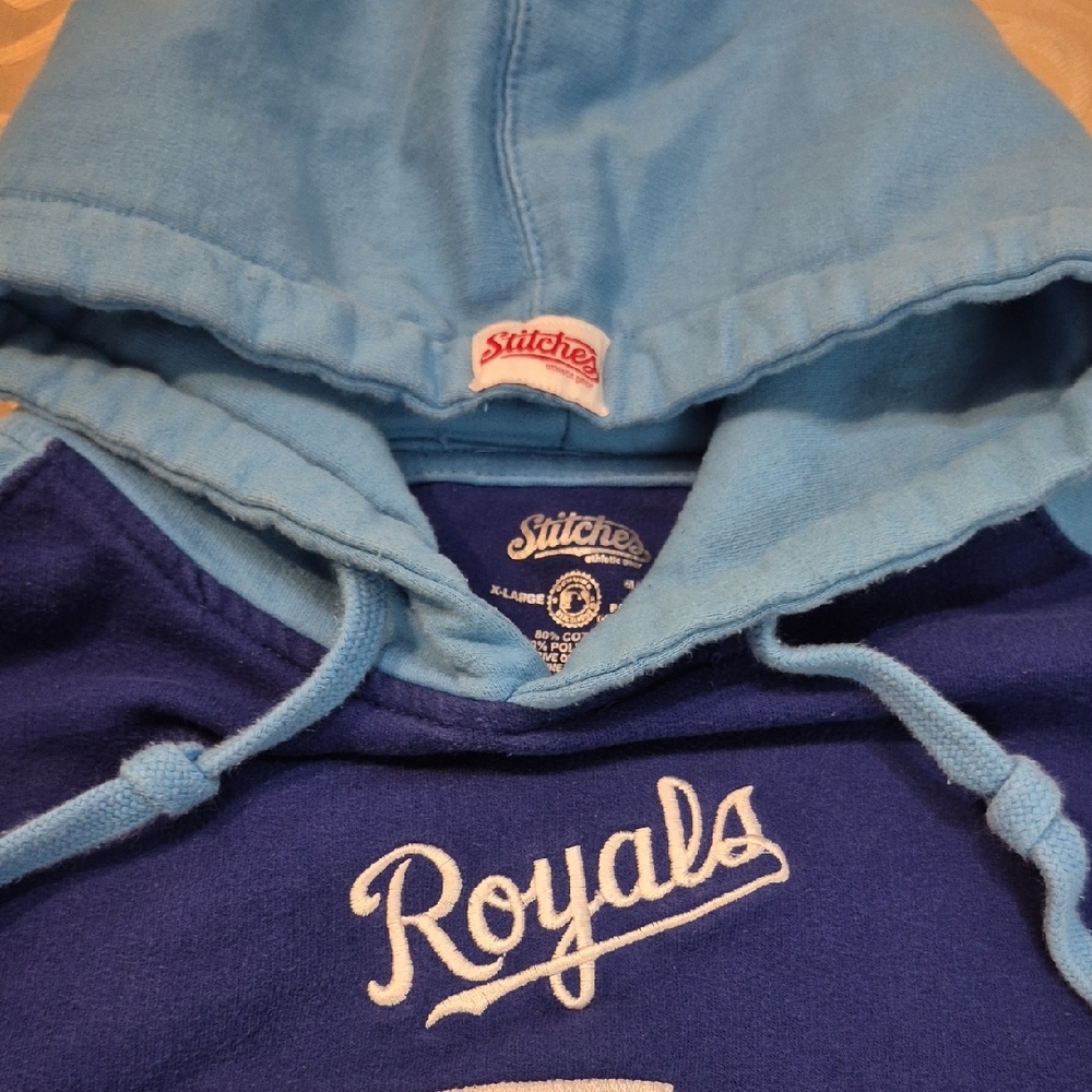 Stitches Blue KC Royals Men's Hoodie - Picture 6 of 10